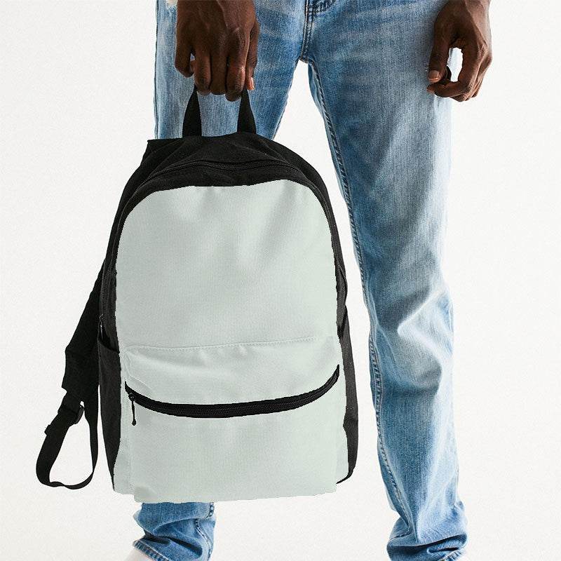 Light Neutral Green Canvas Backpack (G-NE-LI) - Man Holding
