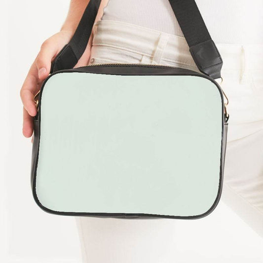 Light Neutral Green Crossbody Bag (G-NE-LI) - Woman Front CloseUp