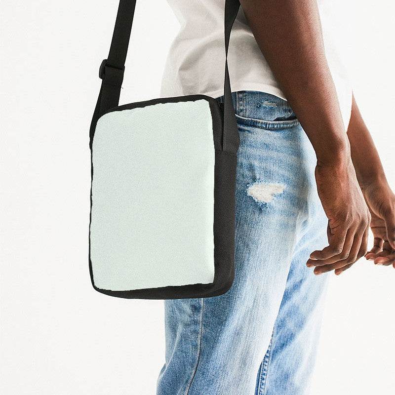 Light Neutral Green Messenger Pouch (G-NE-LI) - Man Side CloseUp