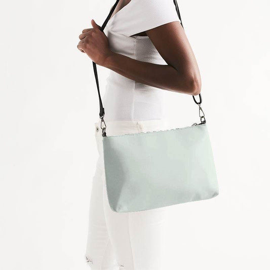 Light Neutral Green Zip Pouch (G-NE-LI) - Side CloseUp