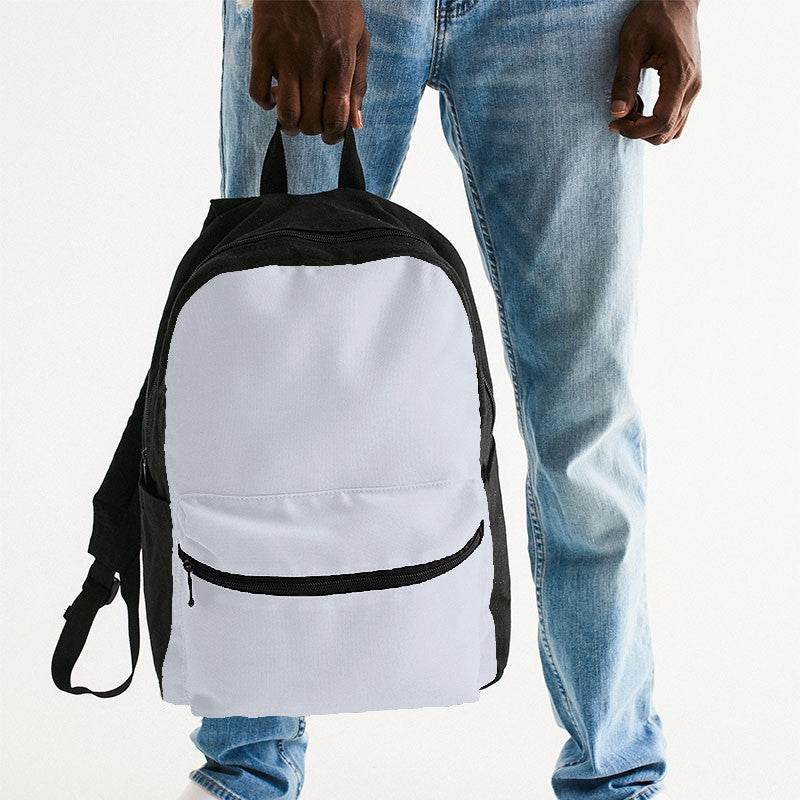Light Neutral Indigo Canvas Backpack (I-NE-LI) - Man Holding