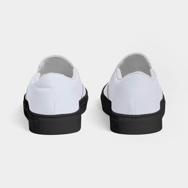 Light Neutral Indigo Men's Slip-On Canvas Sneakers (I-NE-LI) - Back