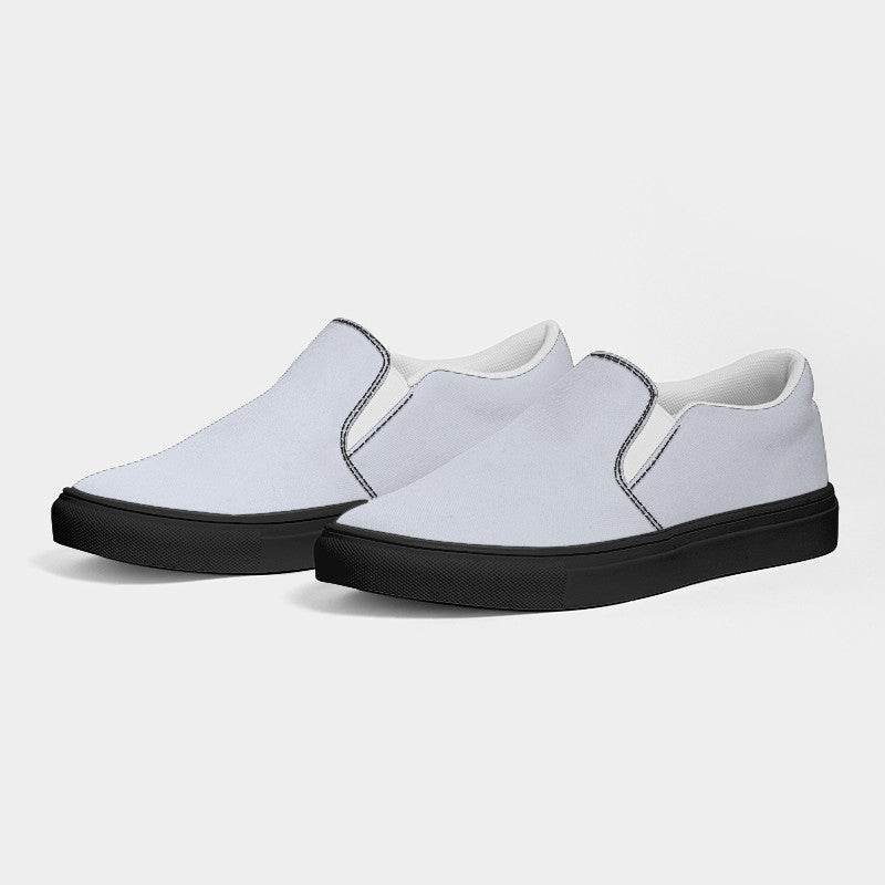 Light Neutral Indigo Men's Slip-On Canvas Sneakers (I-NE-LI) - Side 3