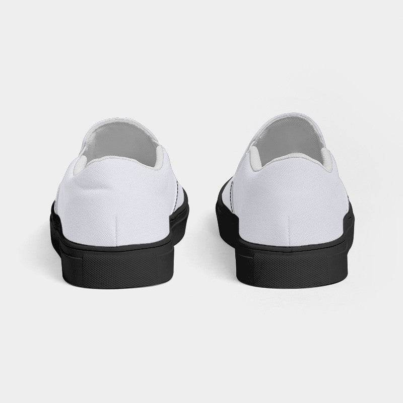Light Neutral Indigo Men's Slip-On Canvas Sneakers (PUI2-NE-LI) - Back
