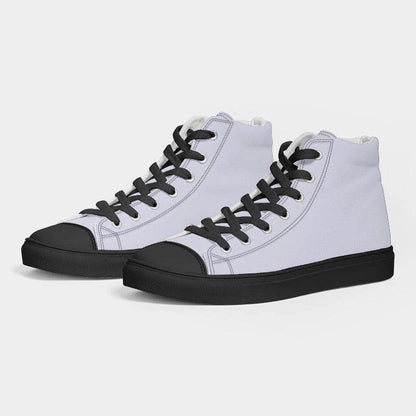 Light Neutral Indigo Women's High-Top Canvas Sneakers (PUI2-NE-LI) - Side 3