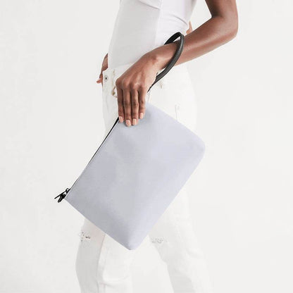 Light Neutral Indigo Zip Pouch (PUI2-NE-LI) - Side Holding