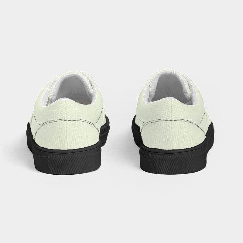 Light Neutral Lime Men's Canvas Sneakers (L-NE-LI) - Back