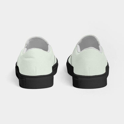 Light Neutral Lime Men's Slip-On Canvas Sneakers (GL2-NE-LI) - Back