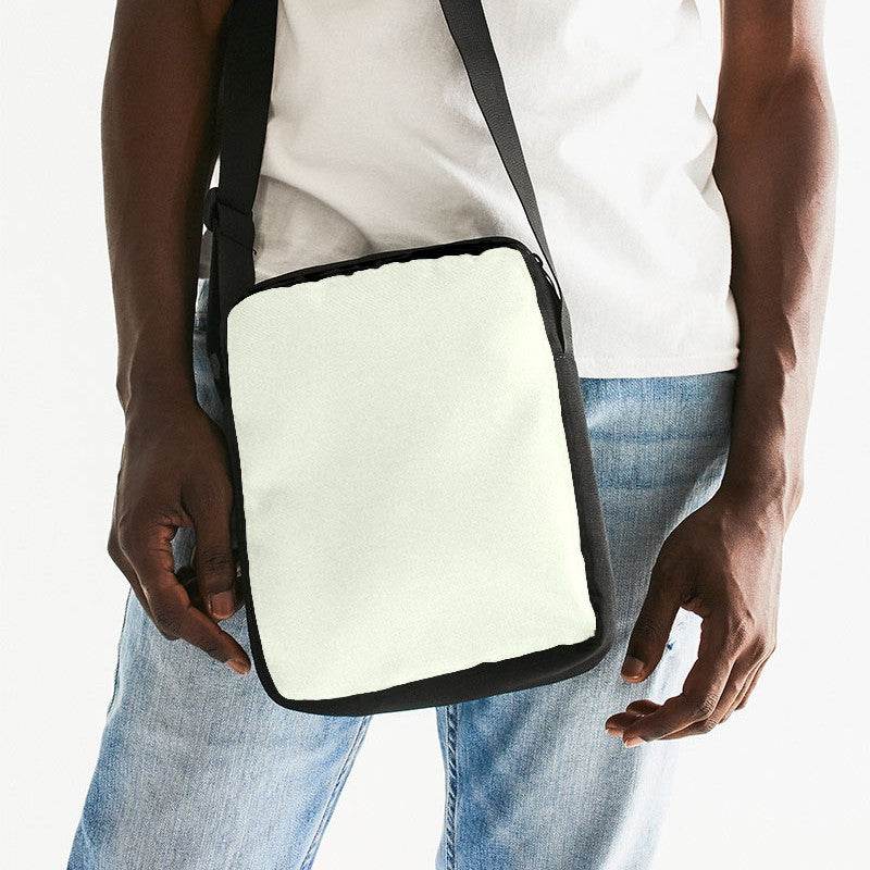 Light Neutral Lime Messenger Pouch (L-NE-LI) - Man Front CloseUp