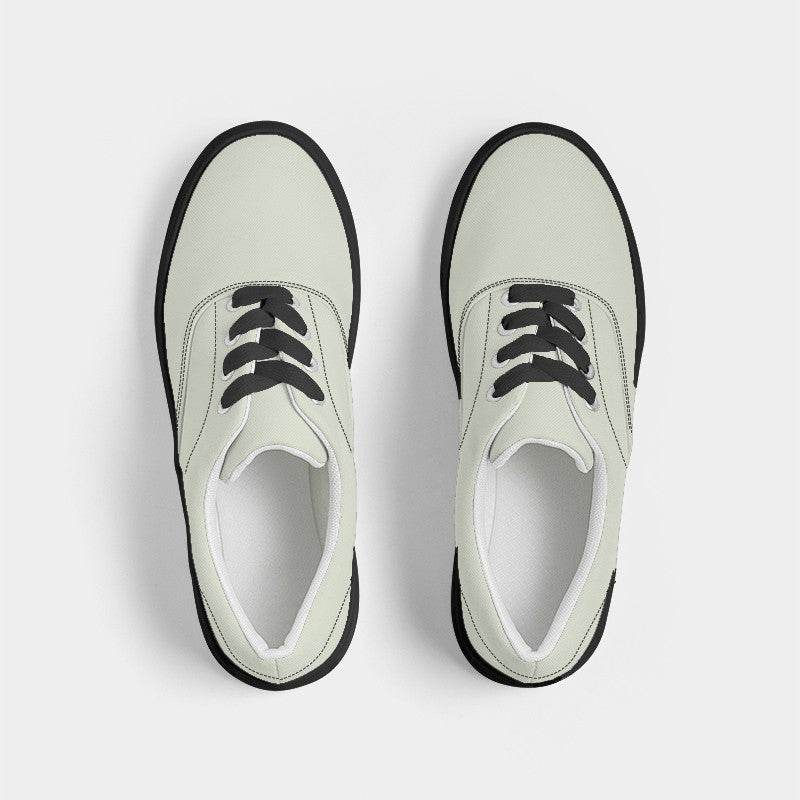 Light Neutral Lime Women's Canvas Sneakers (L-NE-LI) - Top