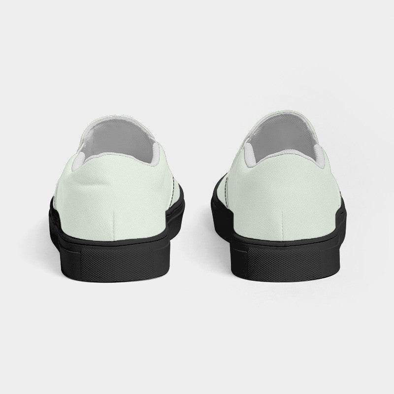Light Neutral Lime Women's Slip-On Canvas Sneakers (GL2-NE-LI) - Back