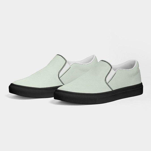 Light Neutral Lime Women's Slip-On Canvas Sneakers (GL2-NE-LI) - Side 3