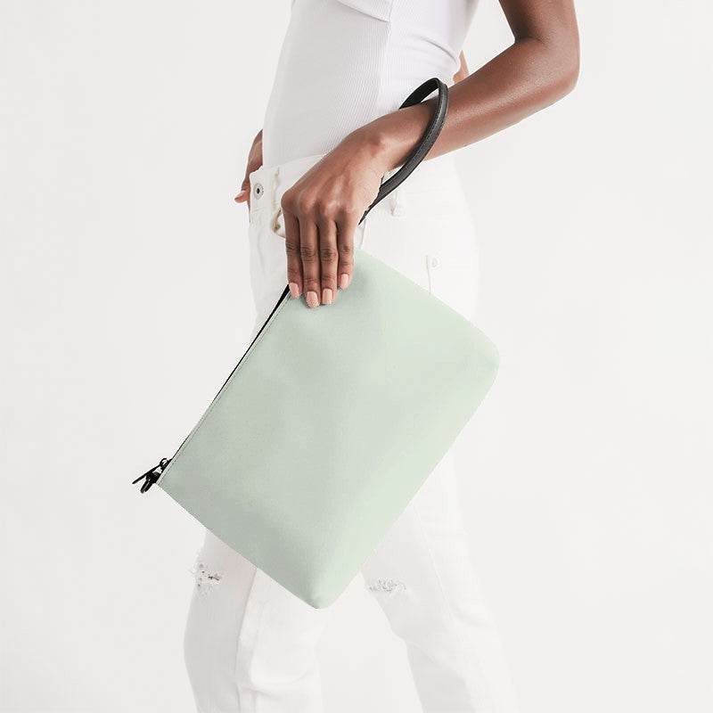 Light Neutral Lime Zip Pouch (GL2-NE-LI) - Side Holding