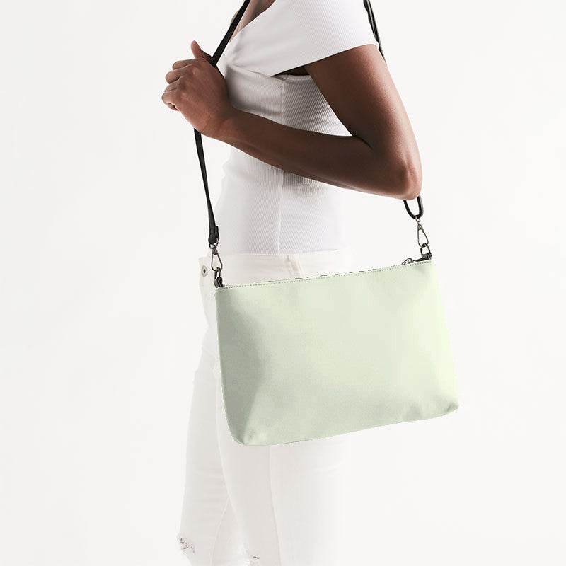 Light Neutral Lime Zip Pouch (L-NE-LI) - Side CloseUp