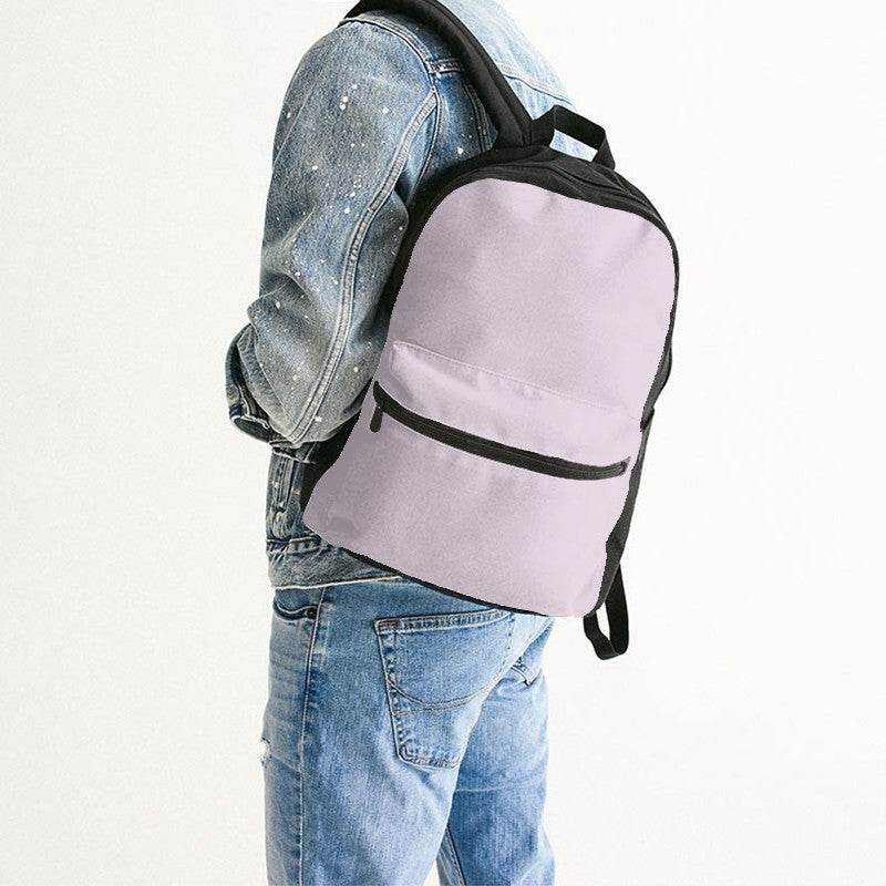 Light Neutral Magenta Canvas Backpack (M-NE-LI) - Man Back CloseUp