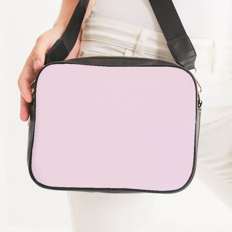 Light Neutral Magenta Crossbody Bag (PIM2-NE-LI) - Woman Front CloseUp