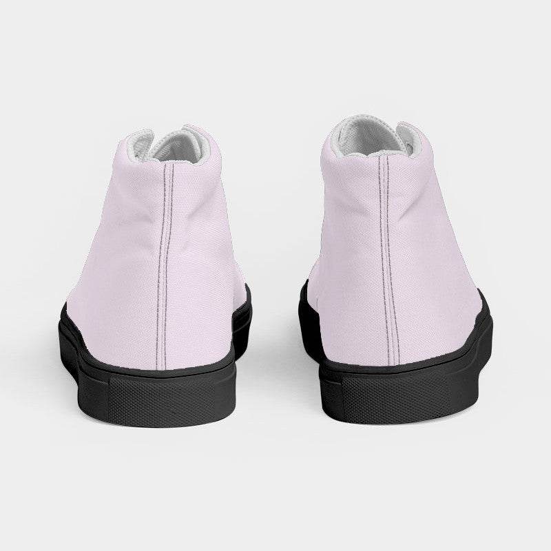 Light Neutral Magenta Men's High-Top Canvas Sneakers (M-NE-LI) - Back