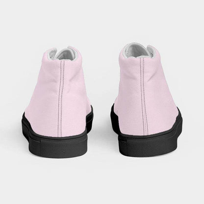 Light Neutral Magenta Men's High-Top Canvas Sneakers (PIM2-NE-LI) - Back