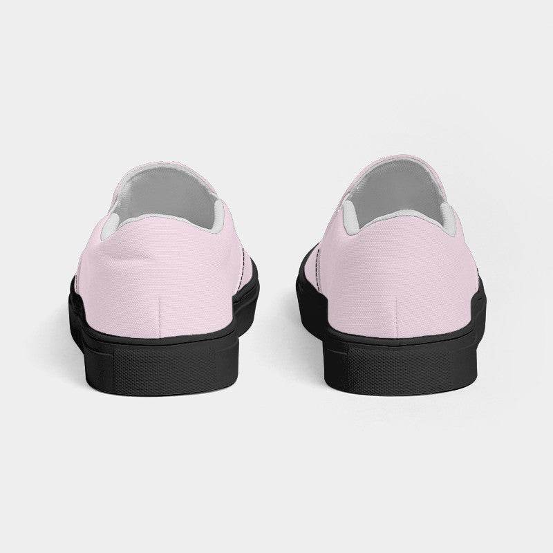 Light Neutral Magenta Men's Slip-On Canvas Sneakers (PIM2-NE-LI) - Back