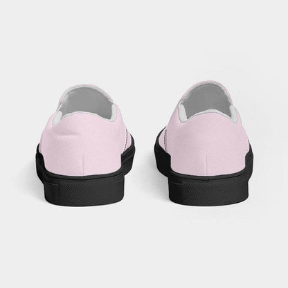 Light Neutral Magenta Men's Slip-On Canvas Sneakers (PIM2-NE-LI) - Back
