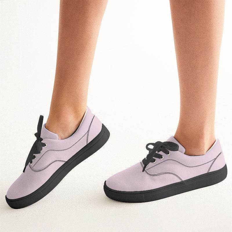 Light Neutral Magenta Women's Canvas Sneakers (PIM2-NE-LI) - Woman CloseUp