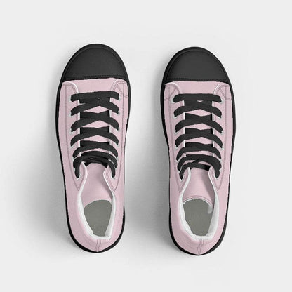Light Neutral Magenta Women's High-Top Canvas Sneakers (PIM2-NE-LI) - Top