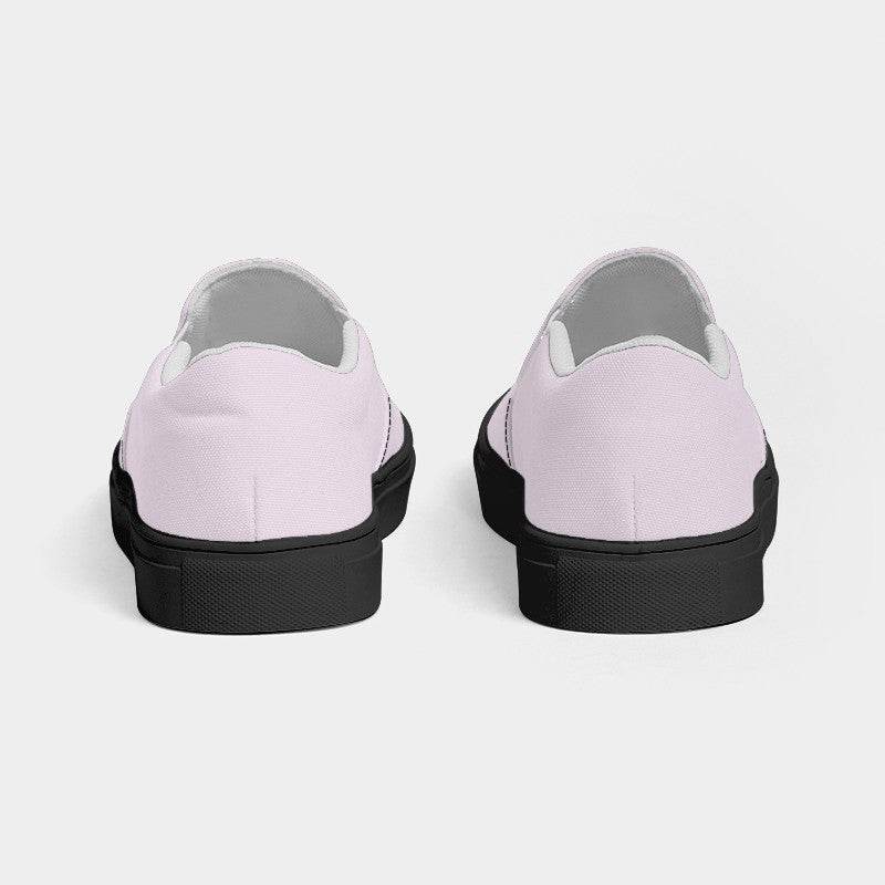 Light Neutral Magenta Women's Slip-On Canvas Sneakers (M-NE-LI) - Back