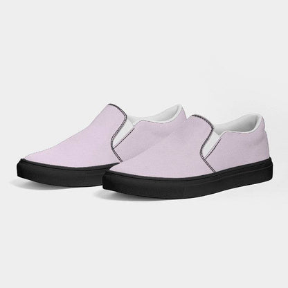 Light Neutral Magenta Women's Slip-On Canvas Sneakers (M-NE-LI) - Side 3