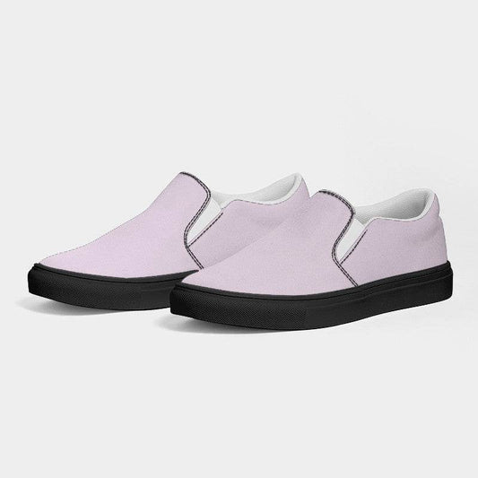 Light Neutral Magenta Women's Slip-On Canvas Sneakers (M-NE-LI) - Side 3
