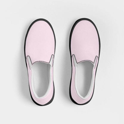 Light Neutral Magenta Women's Slip-On Canvas Sneakers (PIM2-NE-LI) - Top