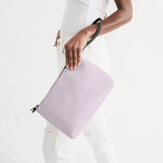 Light Neutral Magenta Zip Pouch (M-NE-LI) - Side Holding