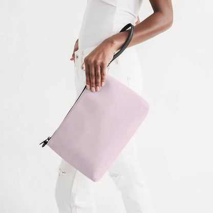 Light Neutral Magenta Zip Pouch (PIM2-NE-LI) - Side Holding