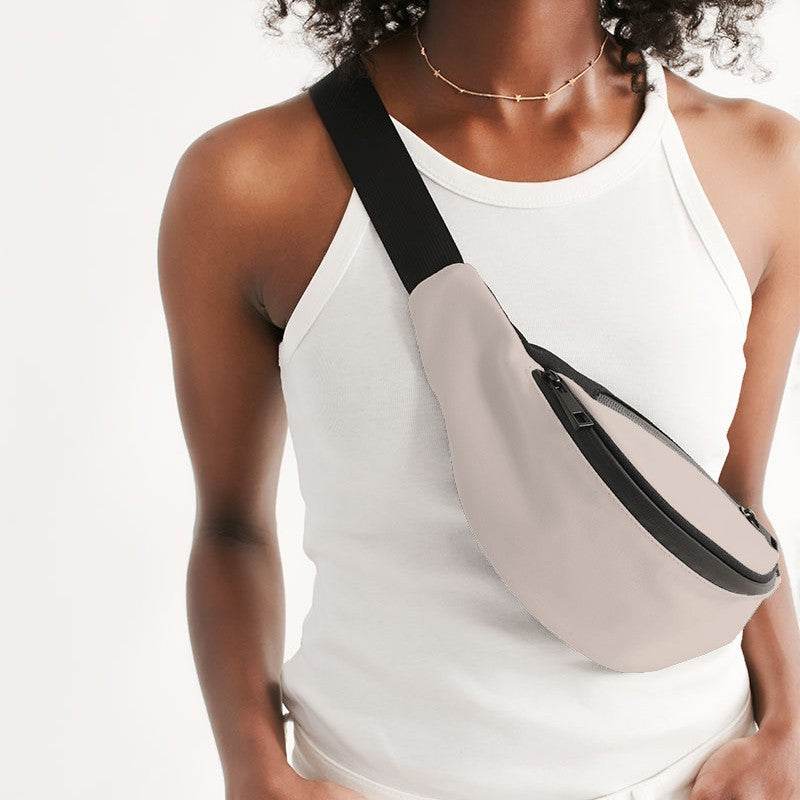 Light Neutral Orange Belt Bag (OR2-NE-LI) - Woman Front CloseUp