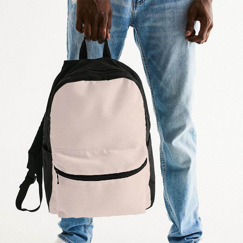 Light Neutral Orange Canvas Backpack (OR2-NE-LI) - Man Holding