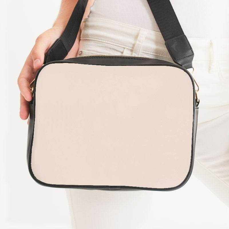 Light Neutral Orange Crossbody Bag (O-NE-LI) - Woman Front CloseUp