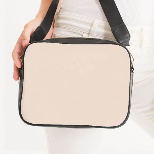 Light Neutral Orange Crossbody Bag (O-NE-LI) - Woman Front CloseUp