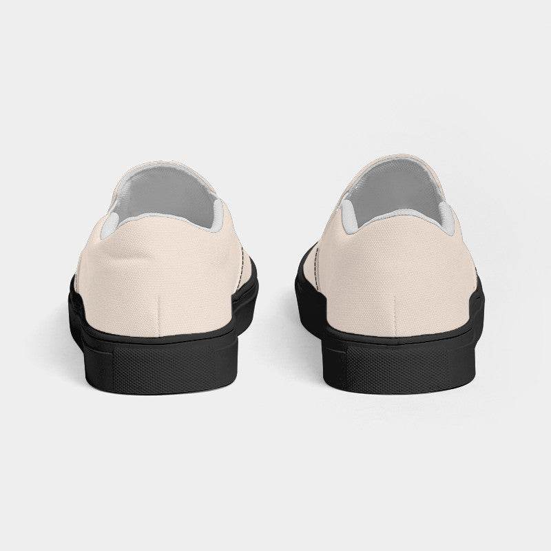 Light Neutral Orange Men's Slip-On Canvas Sneakers (O-NE-LI) - Back