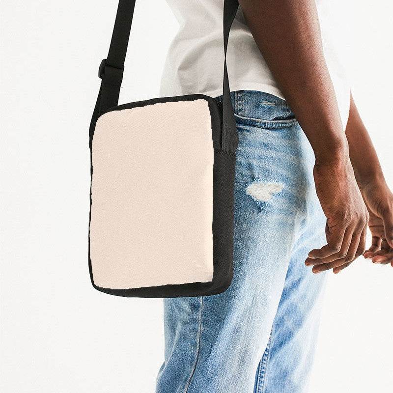 Light Neutral Orange Messenger Pouch (O-NE-LI) - Man Side CloseUp