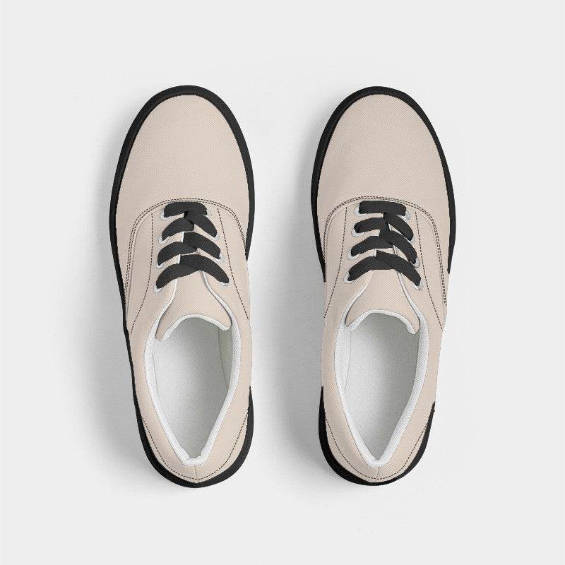 Light Neutral Orange Women's Canvas Sneakers (O-NE-LI) - Top