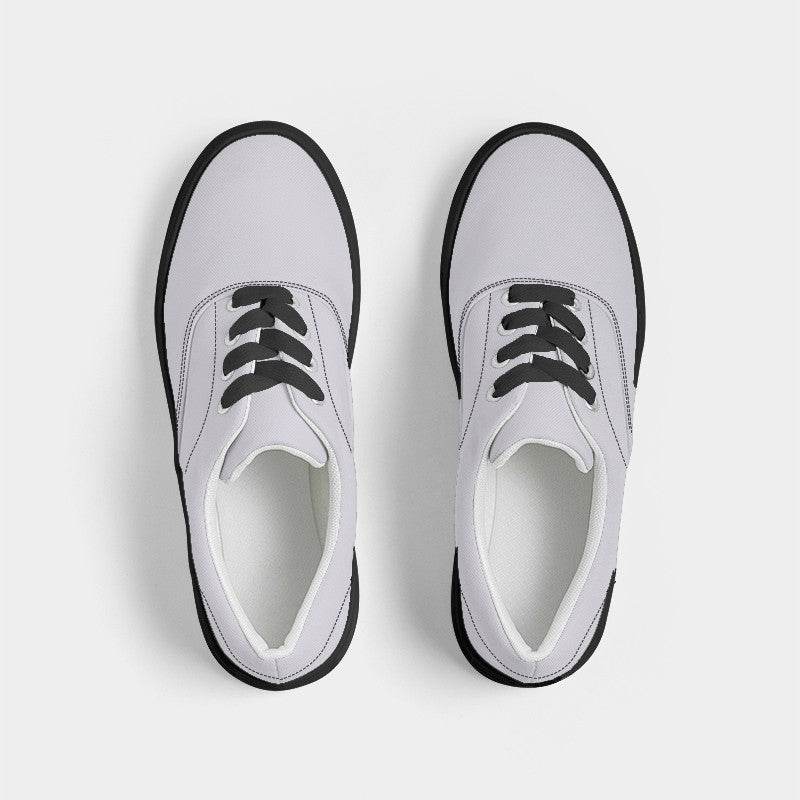 Light Neutral Purple Men's Canvas Sneakers (PU-NE-LI) - Top