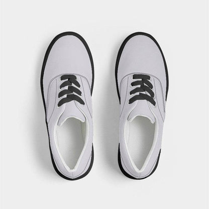 Light Neutral Purple Men's Canvas Sneakers (PU-NE-LI) - Top