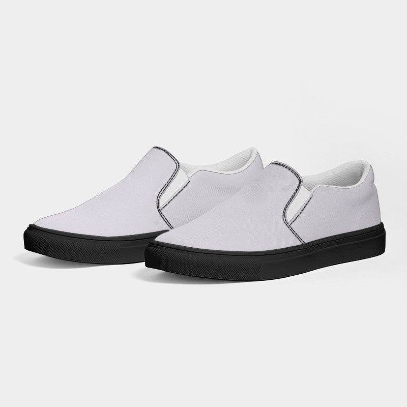 Light Neutral Purple Men's Slip-On Canvas Sneakers (MPU2-NE-LI) - Side 3