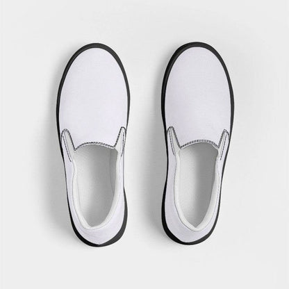 Light Neutral Purple Men's Slip-On Canvas Sneakers (PU-NE-LI) - Top