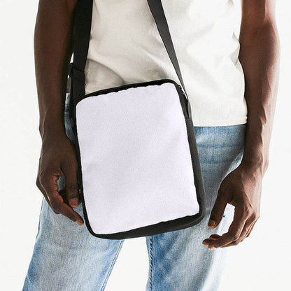 Light Neutral Purple Messenger Pouch (PU-NE-LI) - Man Front CloseUp