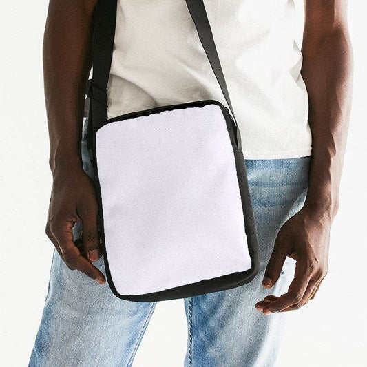 Light Neutral Purple Messenger Pouch (PU-NE-LI) - Man Front CloseUp