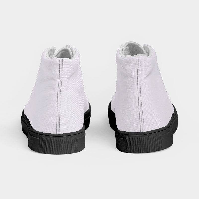 Light Neutral Purple Women's High-Top Canvas Sneakers (MPU2-NE-LI) - Back