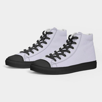 Light Neutral Purple Women's High-Top Canvas Sneakers (PU-NE-LI) - Side 3