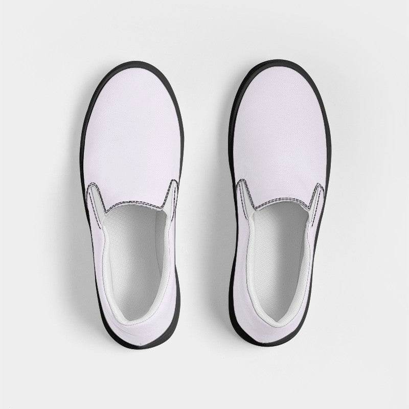 Light Neutral Purple Women's Slip-On Canvas Sneakers (MPU2-NE-LI) - Top