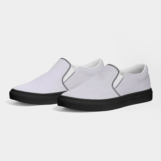 Light Neutral Purple Women's Slip-On Canvas Sneakers (PU-NE-LI) - Side 3