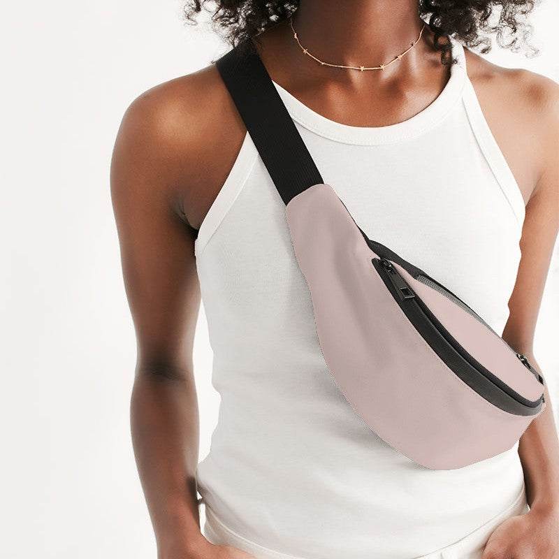Light Neutral Red Belt Bag (R-NE-LI) - Woman Front CloseUp